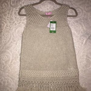 Lilly gold metalli limon sweater. Never worn.